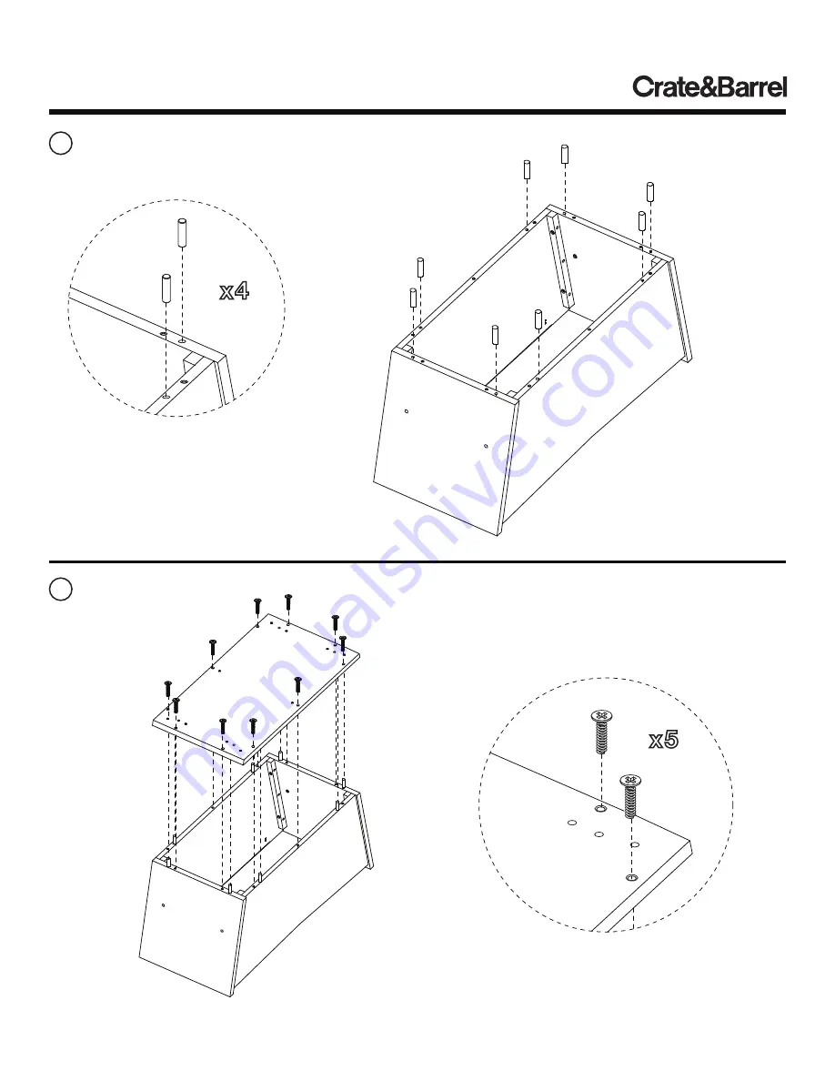 Crate&Barrel Parkside Toy Box Скачать руководство пользователя страница 6