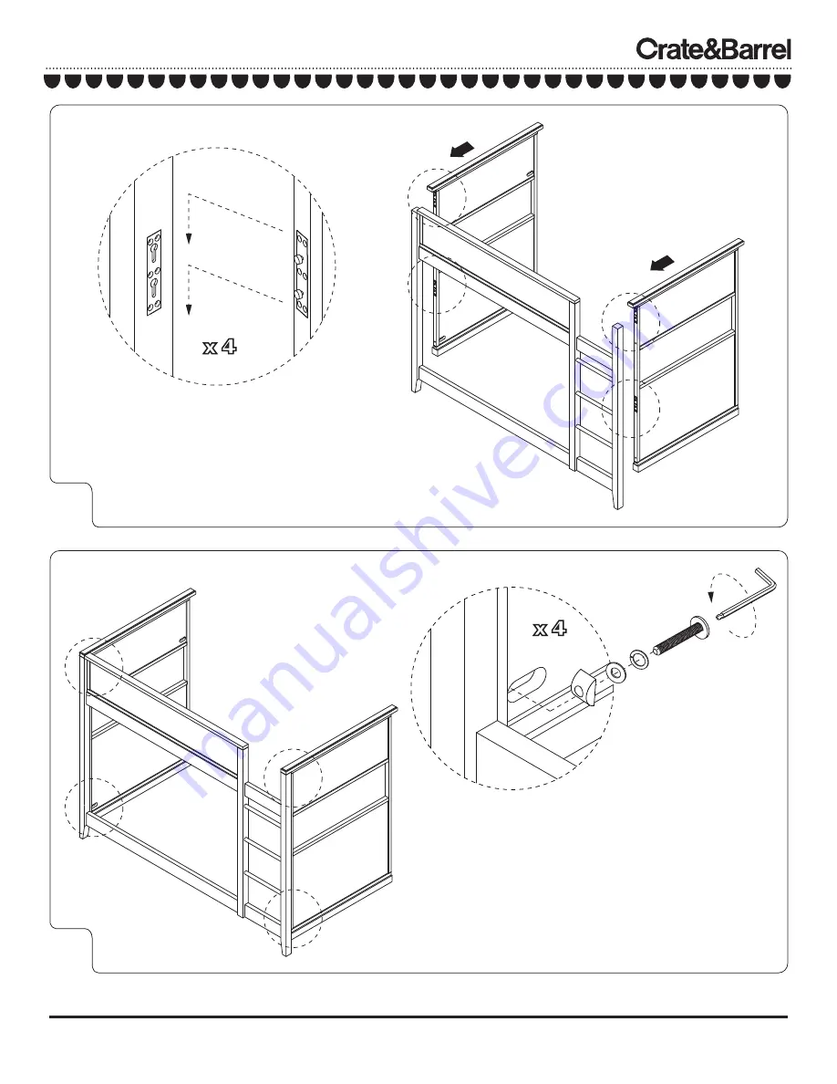 Crate&Barrel Small Space Bunk Bed Скачать руководство пользователя страница 4