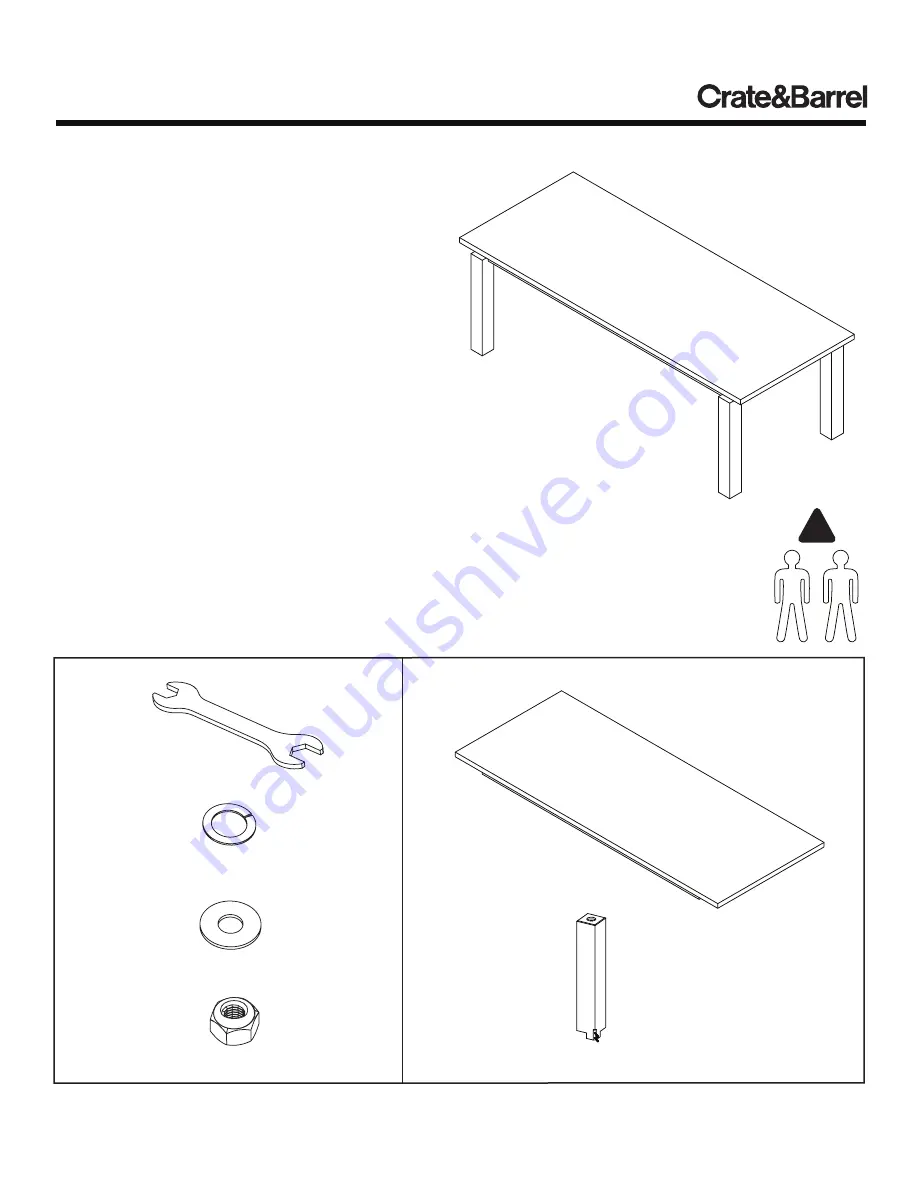 Crate&Barrel Walker Dining Table Скачать руководство пользователя страница 1