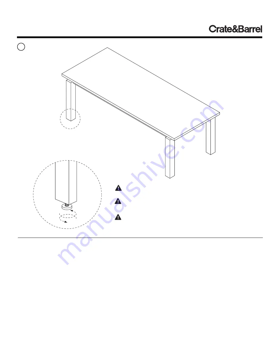 Crate&Barrel Walker Dining Table Скачать руководство пользователя страница 3