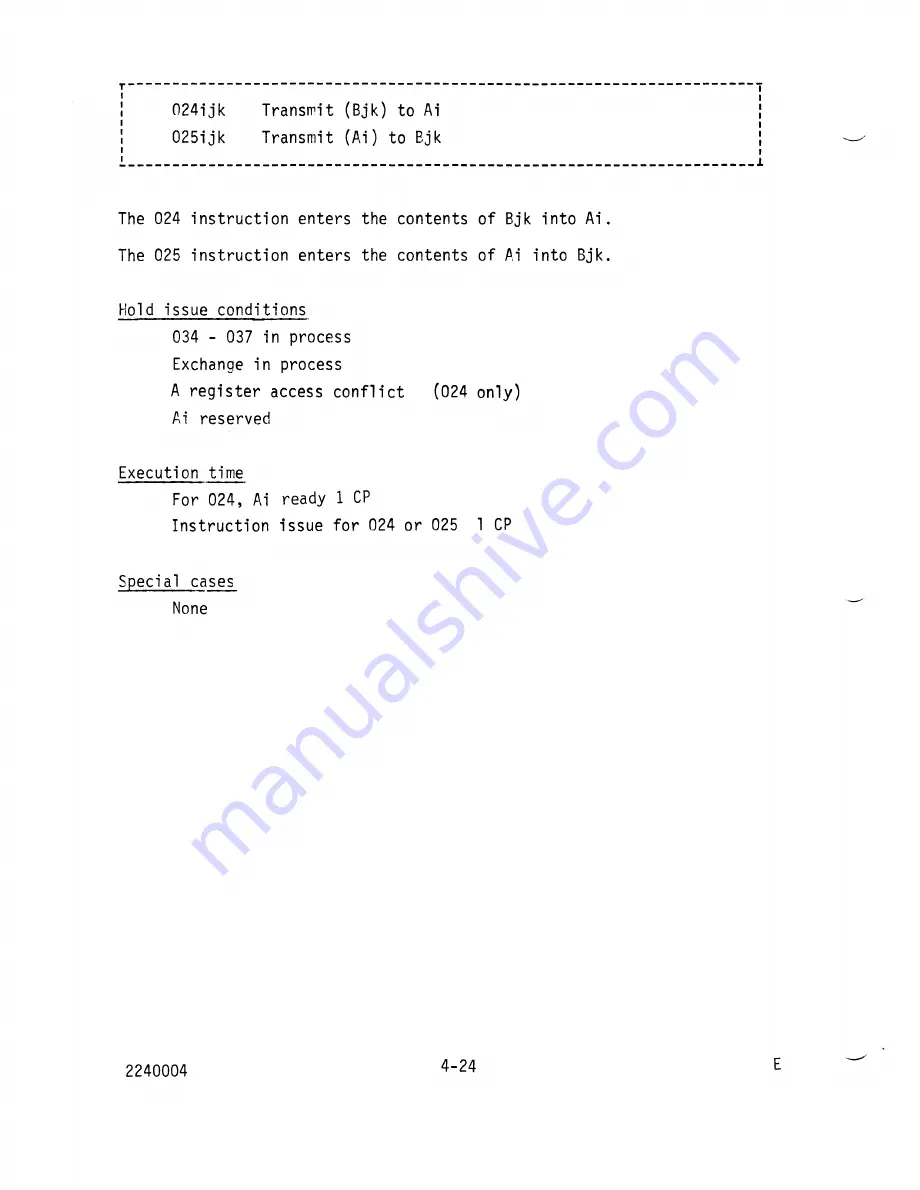 Cray CRAY-1 Hardware Reference Manual Download Page 110