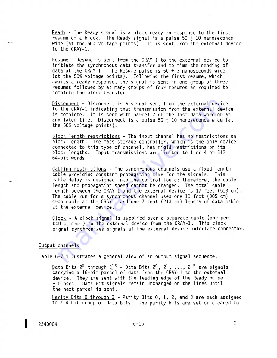 Cray CRAY-1 Hardware Reference Manual Download Page 187