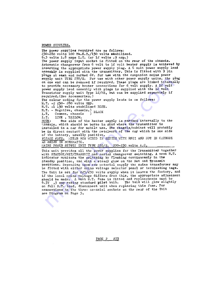 CRC Codar AT.5 Instruction Manual Download Page 2