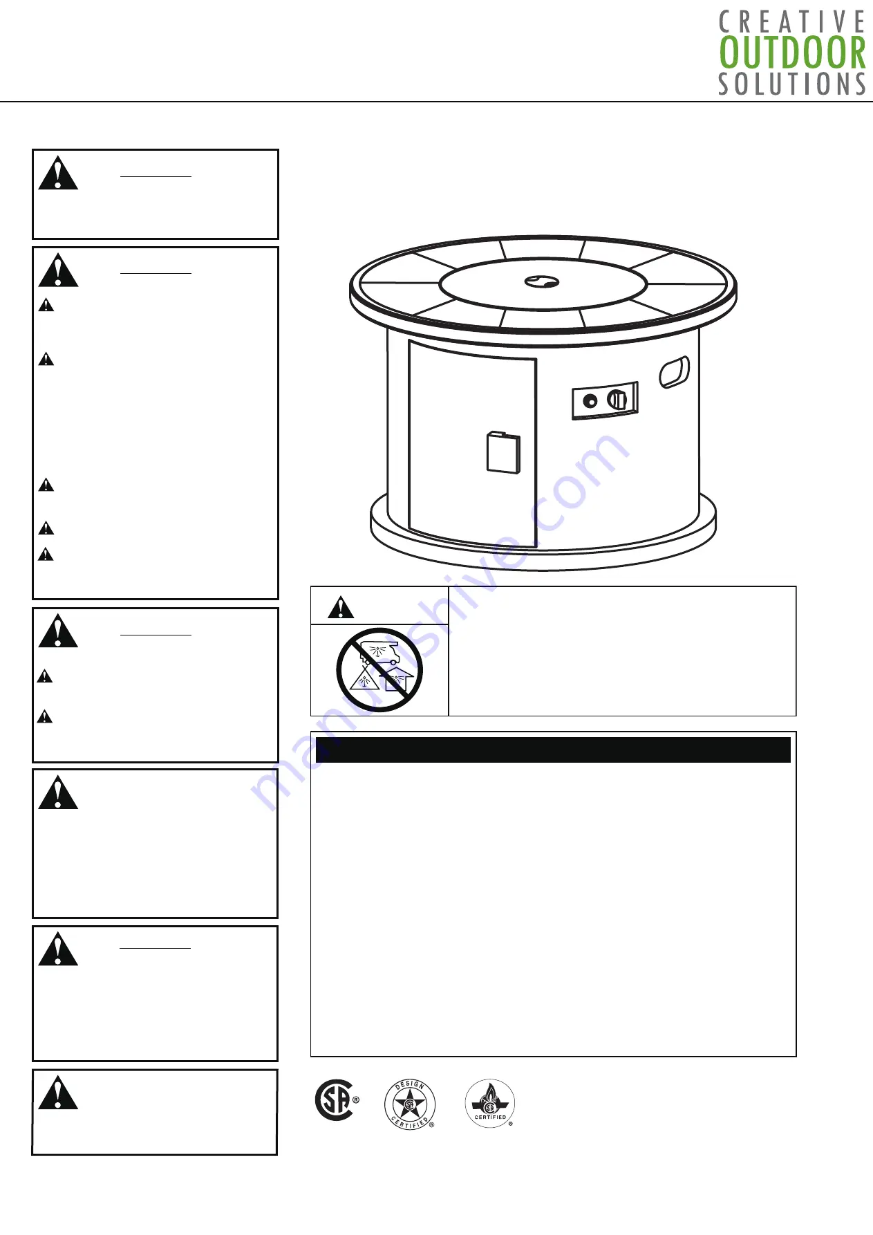 Creative Outdoor Solutions FTS60981R Manual Download Page 1