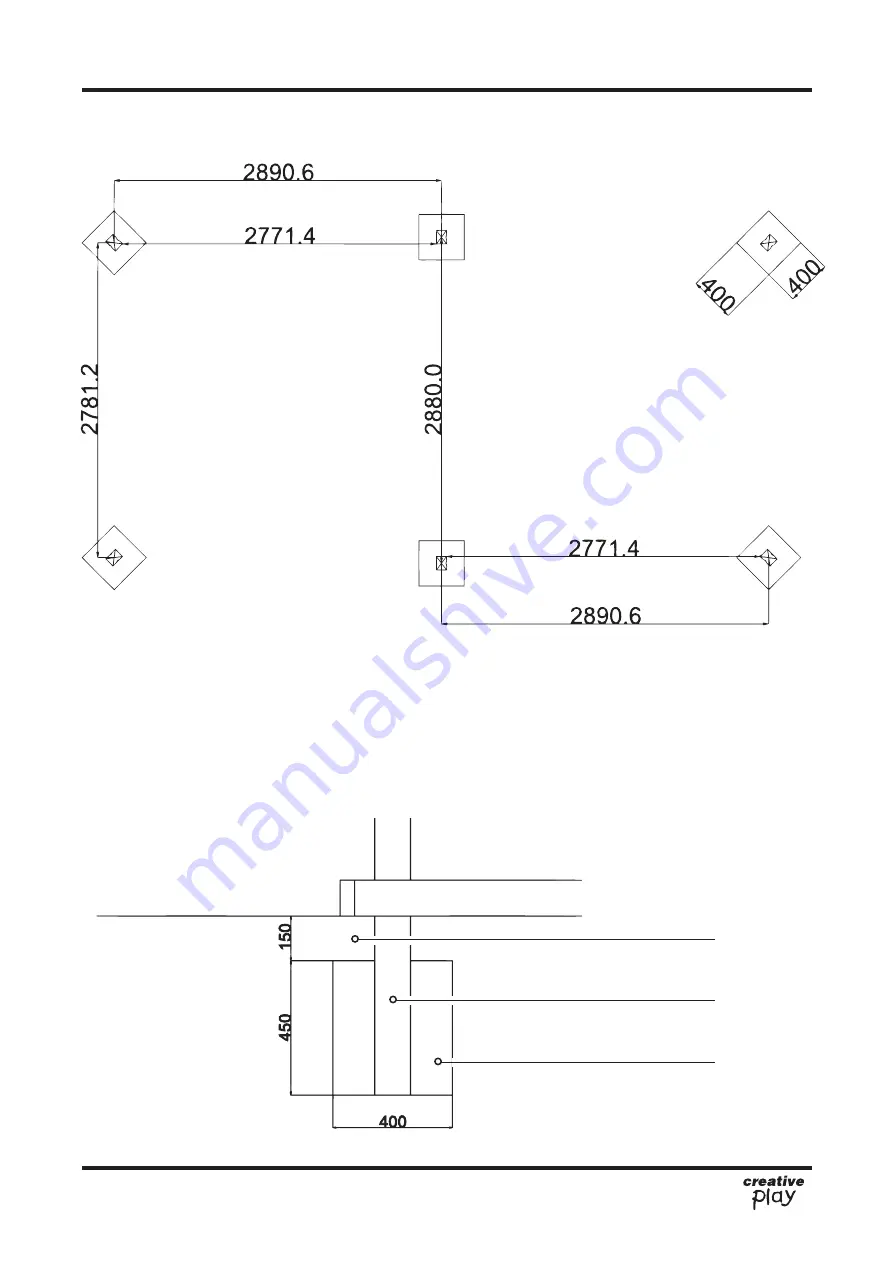 Creative Play HIPPED ROOF SHELTER CP046/HR Assembly Instructions Manual Download Page 6