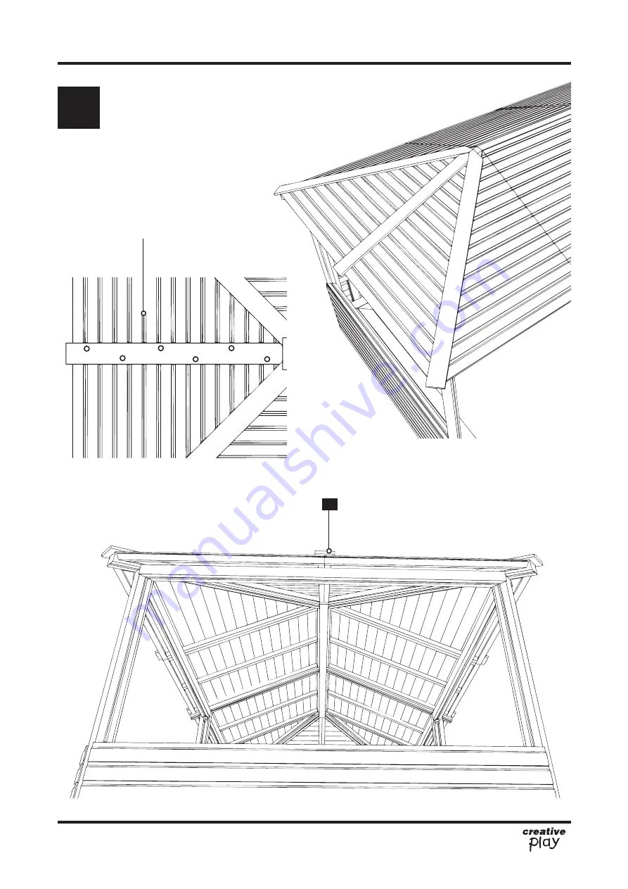 Creative Play HIPPED ROOF SHELTER CP046/HR Assembly Instructions Manual Download Page 23