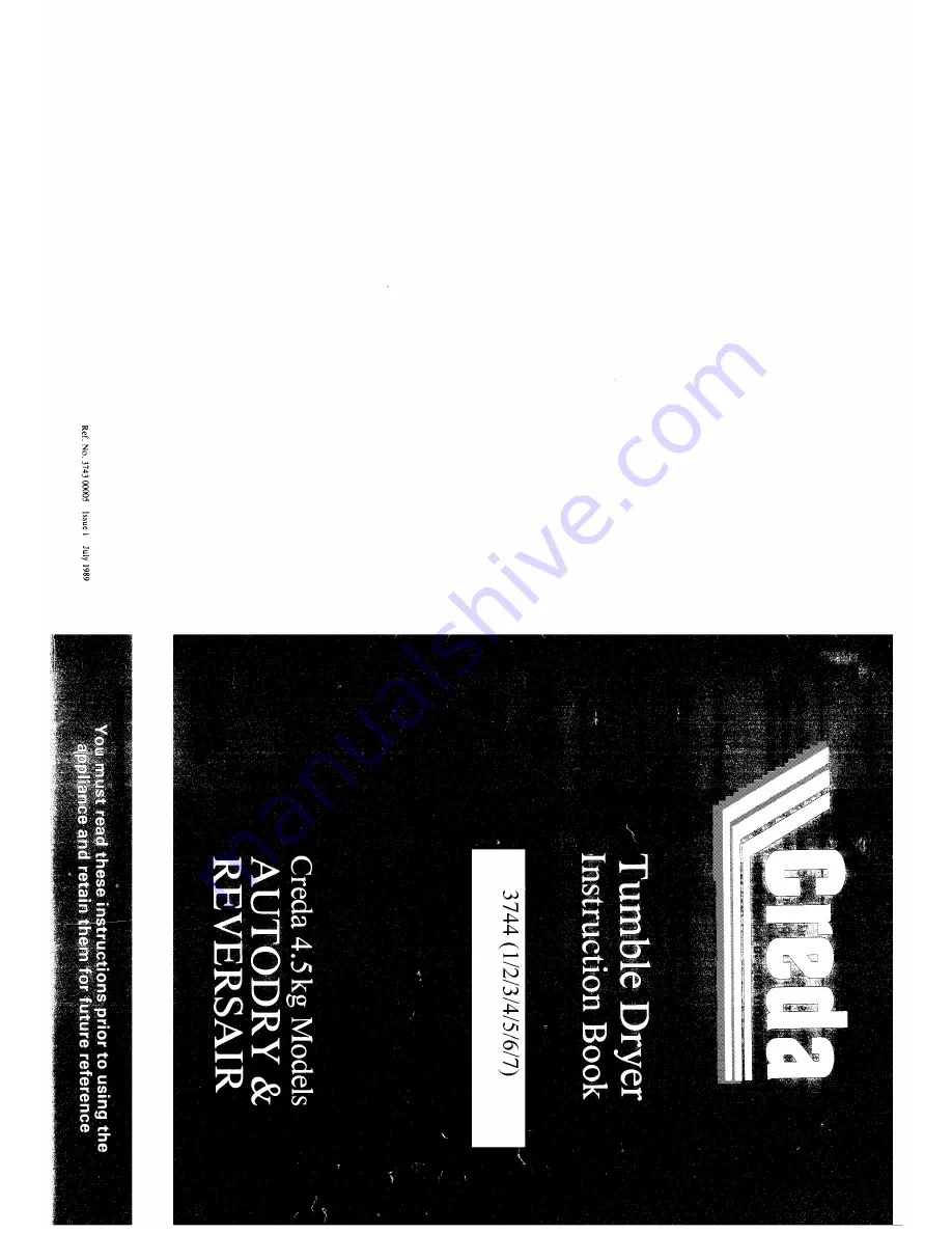 Creda HB37447 Instruction Book Download Page 1