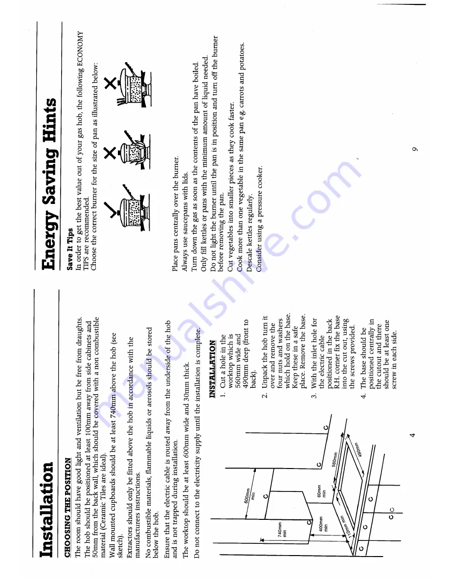 Creda HB42326 Installation Instructions And Users Operating Manual Download Page 4