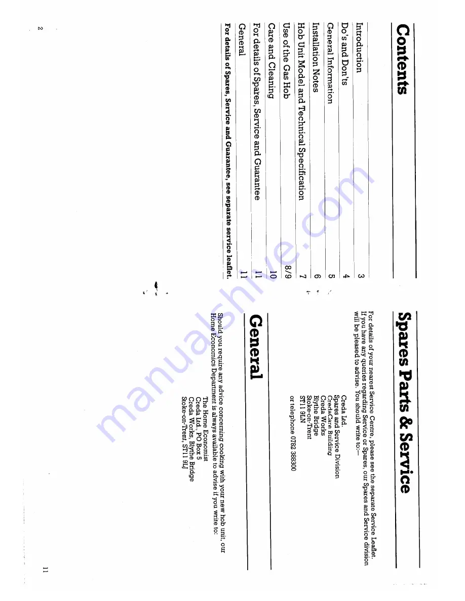 Creda HB42333 Instruction And Installation Book Download Page 2