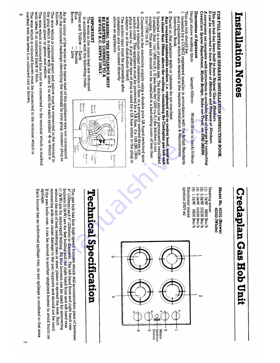 Creda HB42333 Скачать руководство пользователя страница 6