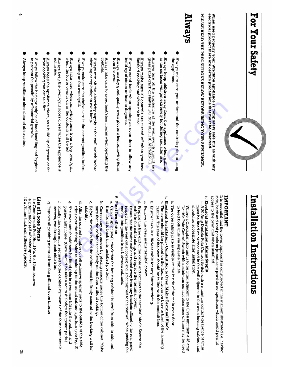 Creda HB48166 Installation And Operational Instructions Download Page 4