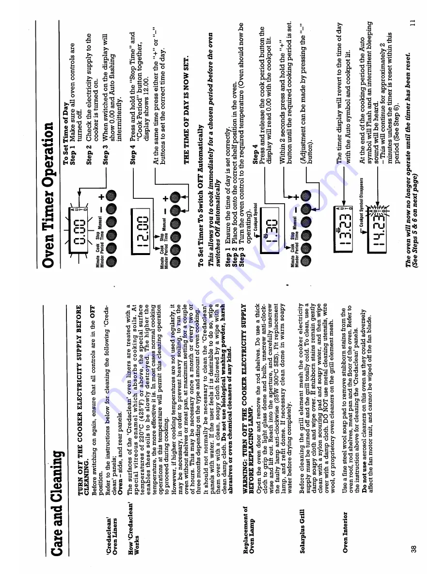 Creda HB48292 Installation And Operating Instructions Manual Download Page 11