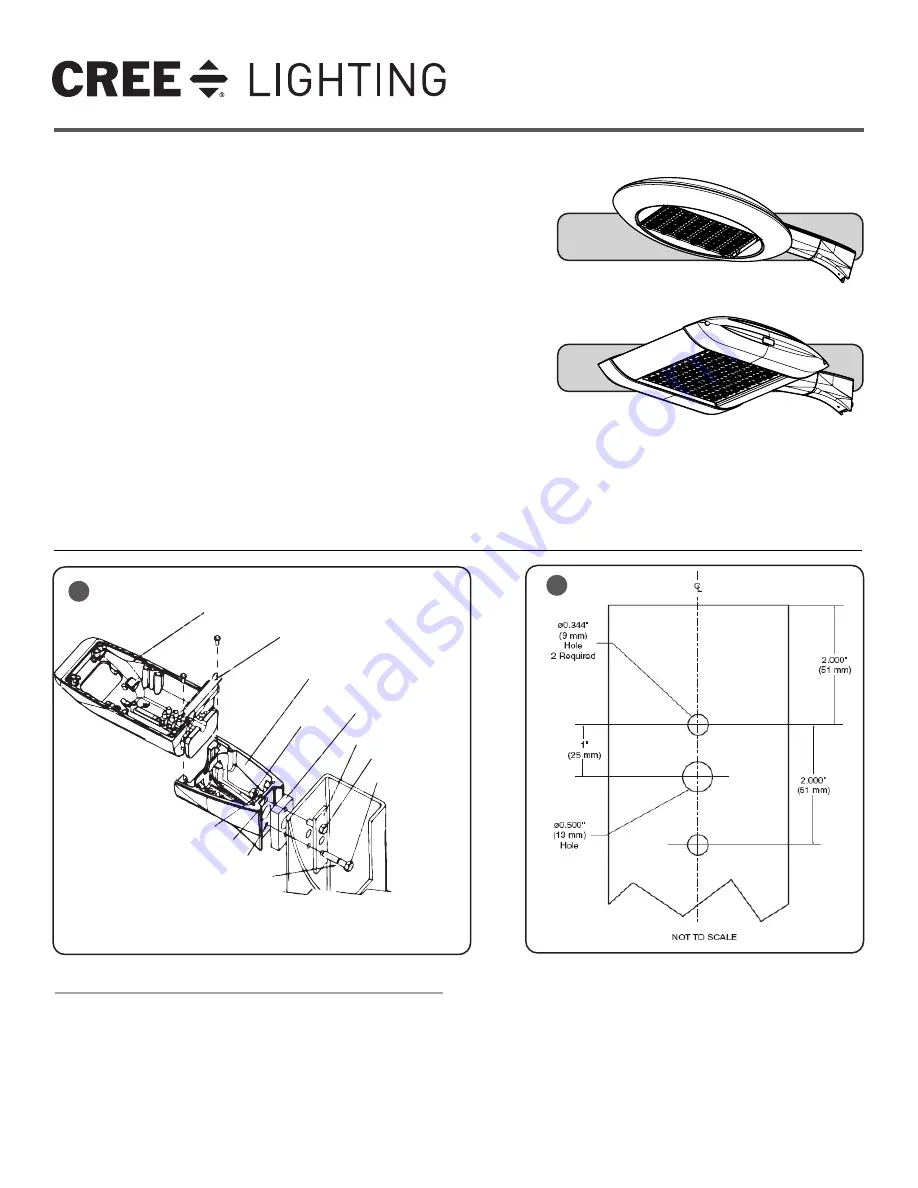 CREE LIGHTING THE EDGE ARE-EDG-DA Installation Instructions Manual Download Page 1