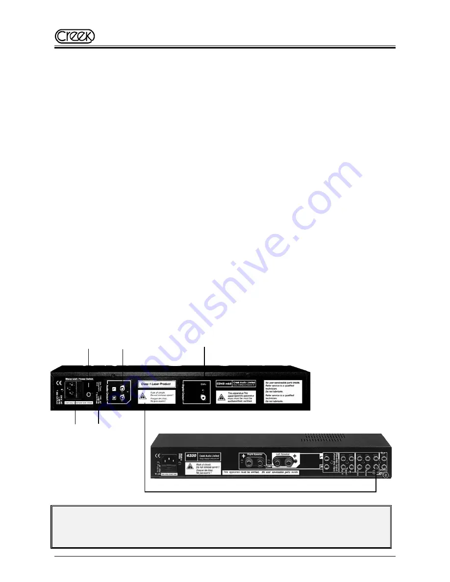 Creek Audio CD43 mk 2 Operating Instructions Manual Download Page 4