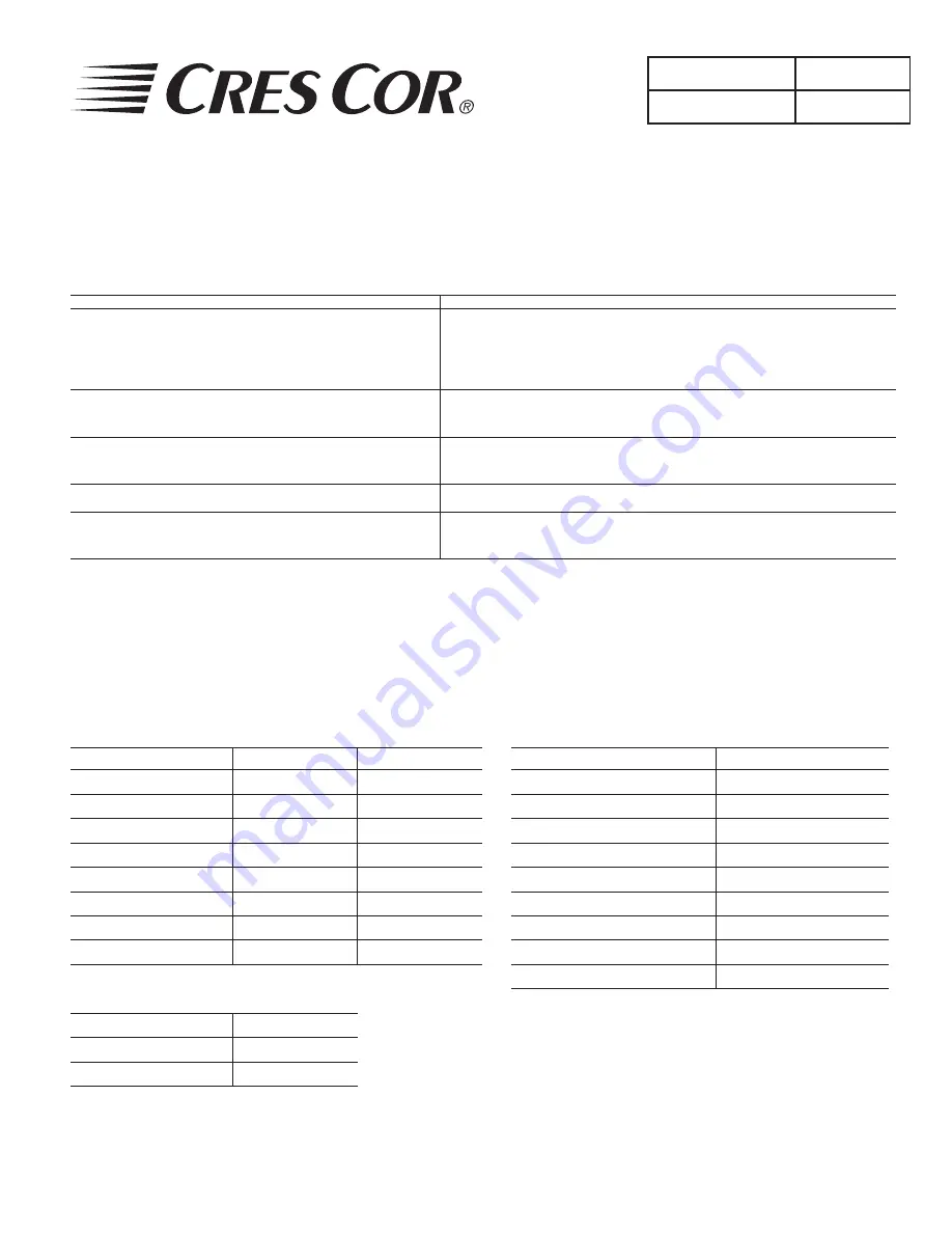 Cres Cor Banquet Warming Cabinets CCB-120A Operating And Maintenance Instructions Download Page 3