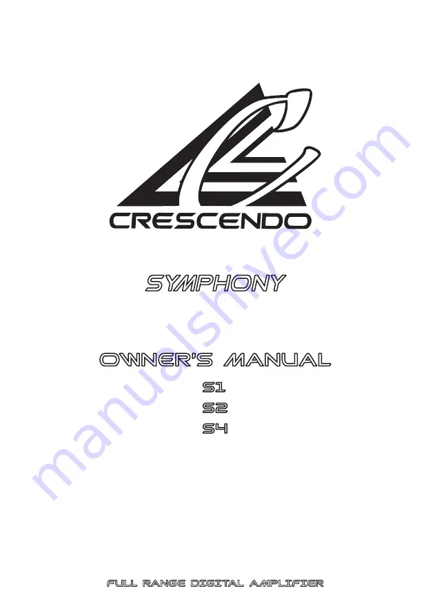 crescendo SYMPHONY S1 Owner'S Manual Download Page 1