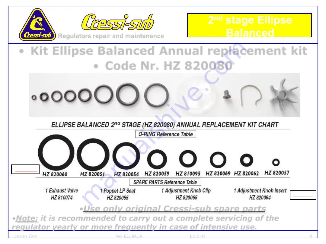 Cressi-sub 2nd Stage Ellipse Balanced Скачать руководство пользователя страница 5