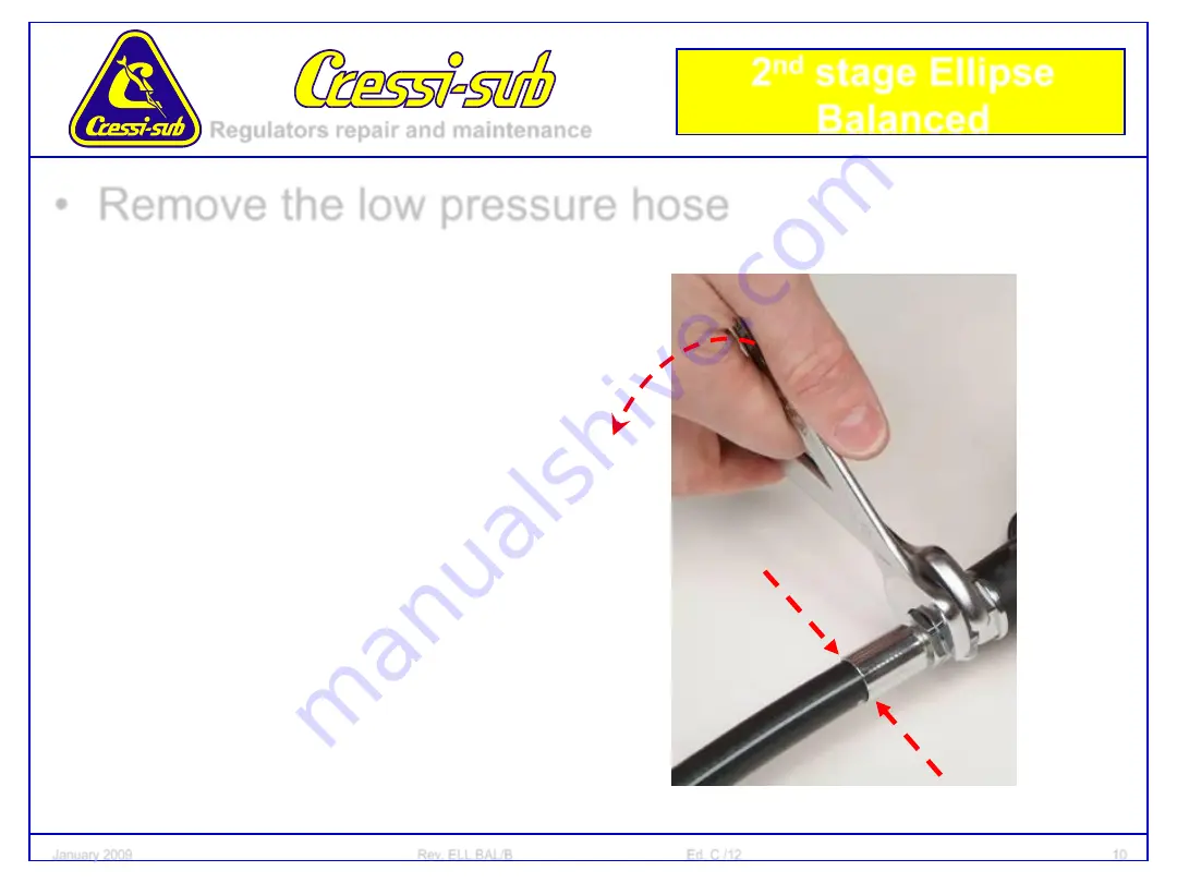 Cressi-sub 2nd Stage Ellipse Balanced Repair And Maintenance Instructions Download Page 10