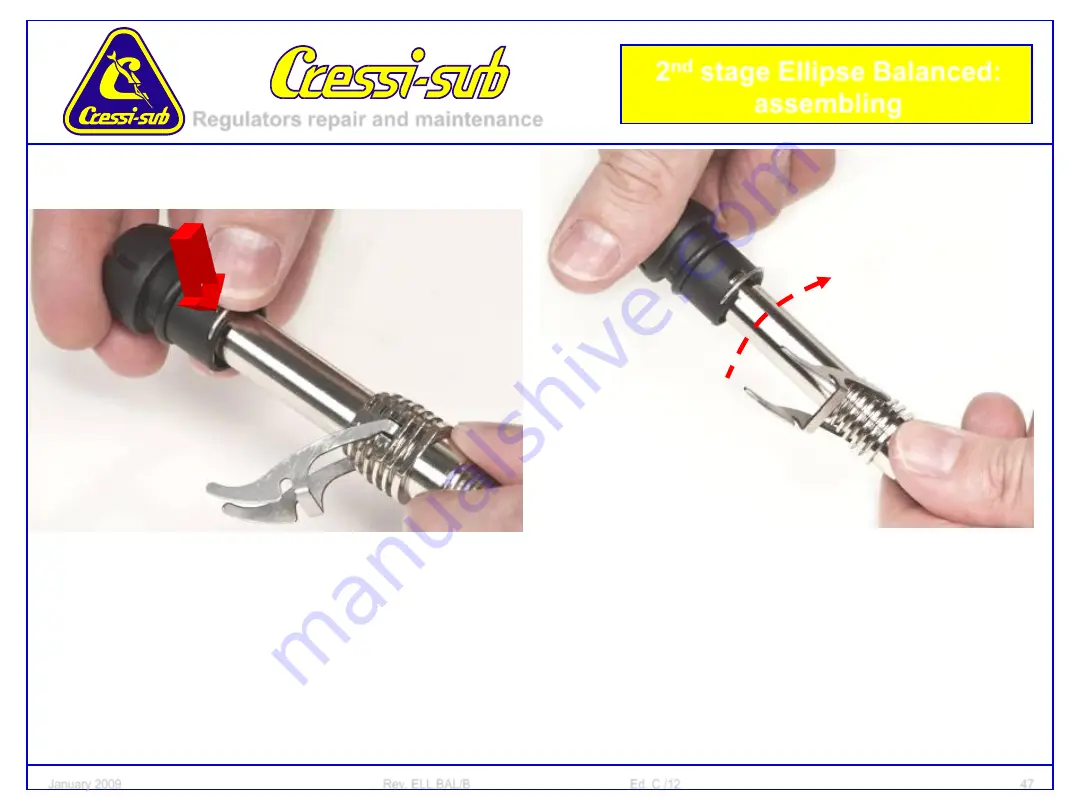 Cressi-sub 2nd Stage Ellipse Balanced Repair And Maintenance Instructions Download Page 47