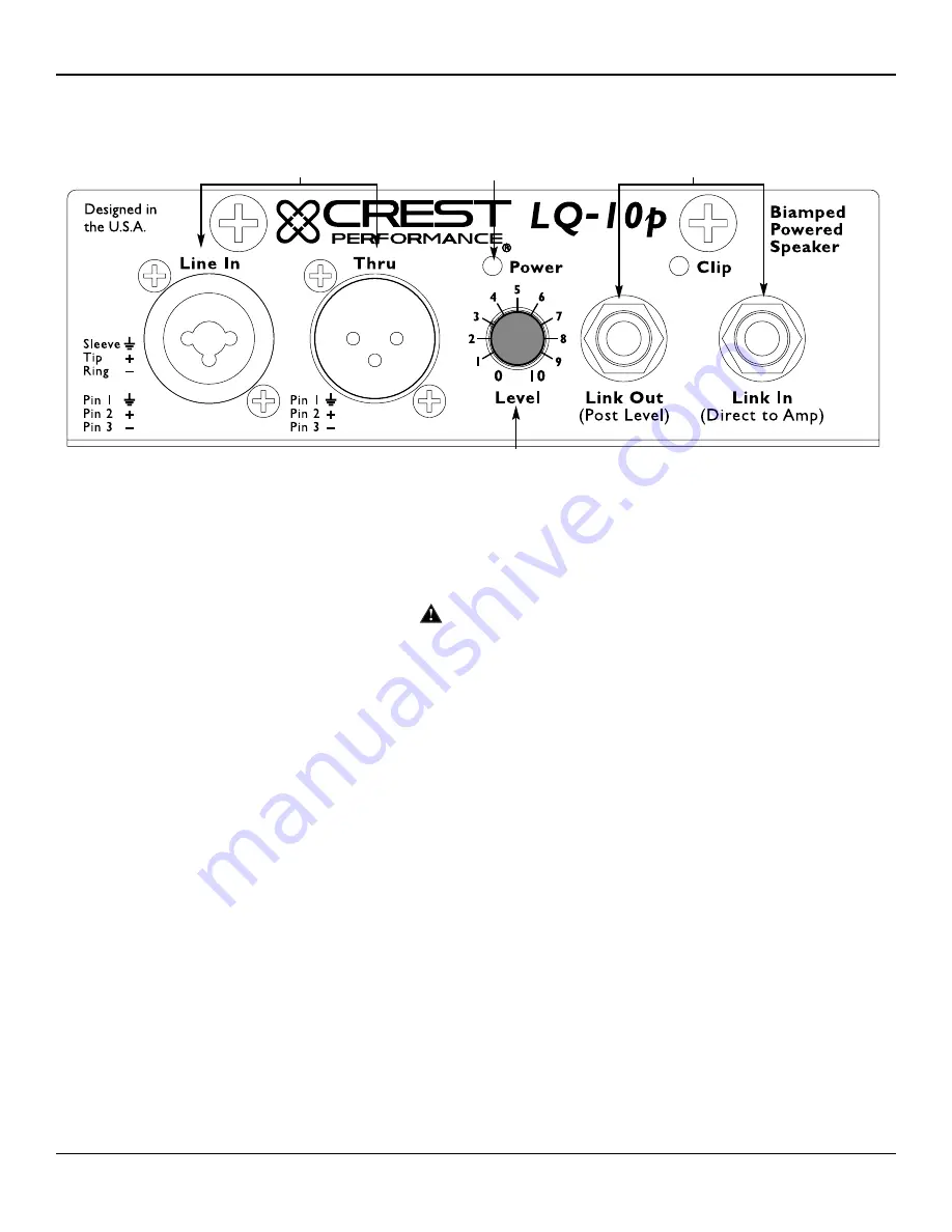 Crest Audio LQ 10P User Manual Download Page 6