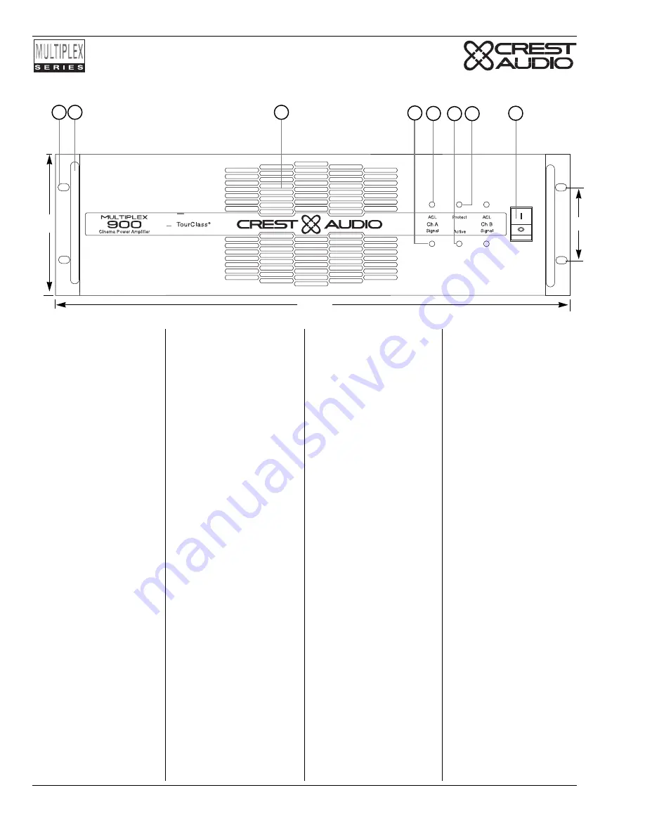 Crest Audio Multiplex Series Owner'S Manual Download Page 8