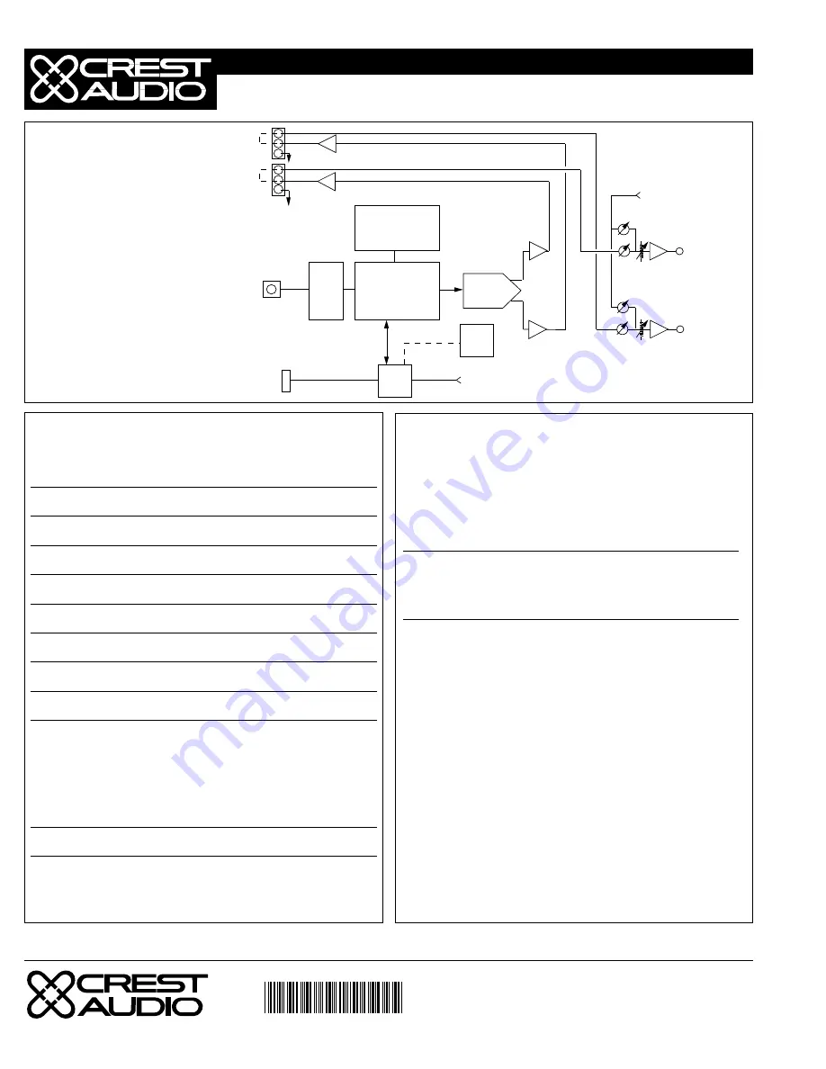 Crest Audio NC-DSP-D - TECHNICAL Technical Data Download Page 2