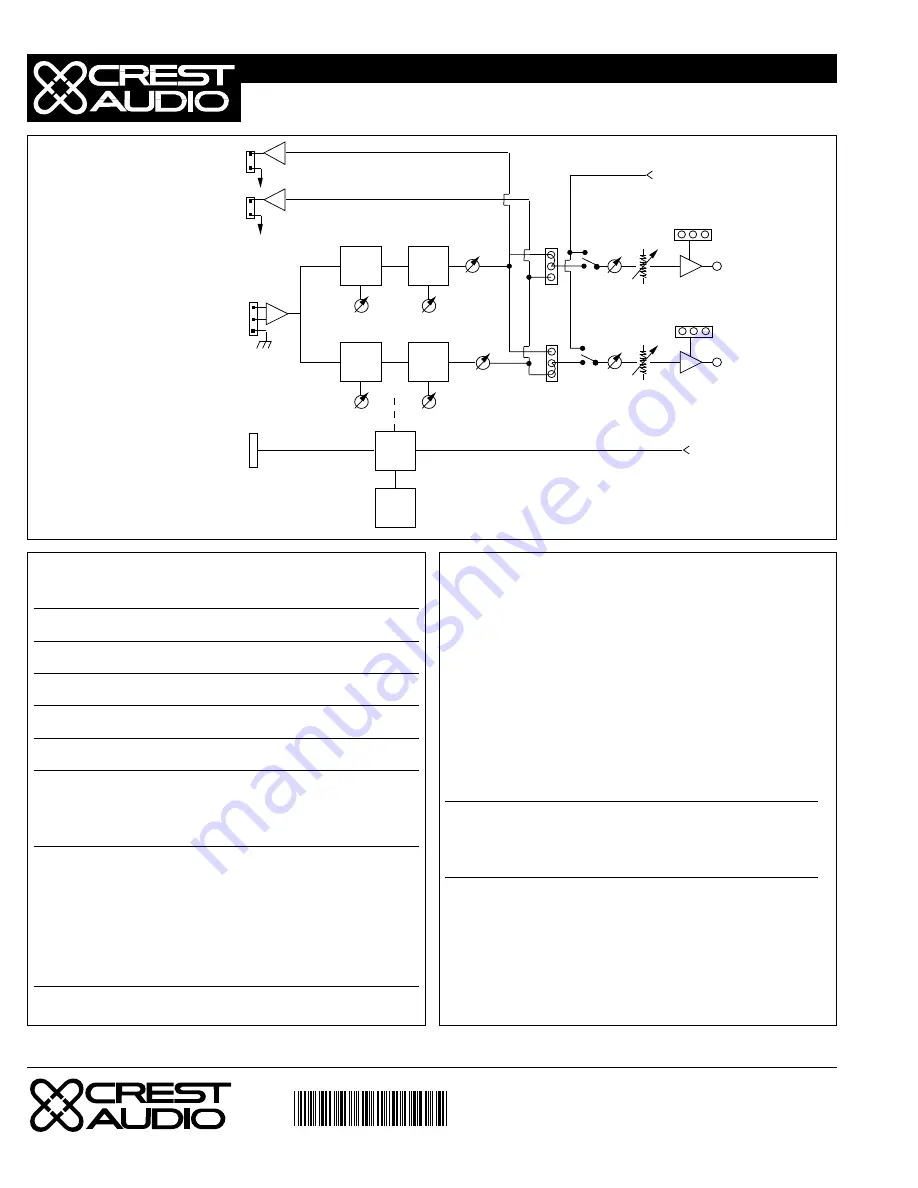 Crest Audio NC-MCO - TECHNICAL Technical Data Download Page 2