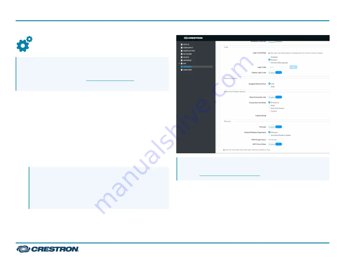 Crestron AirMedia AM-USB-WF Quick Start Manual Download Page 3