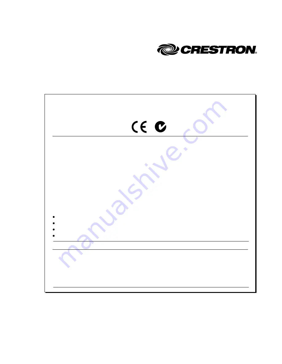 Crestron ATC-AUDIONET Скачать руководство пользователя страница 2