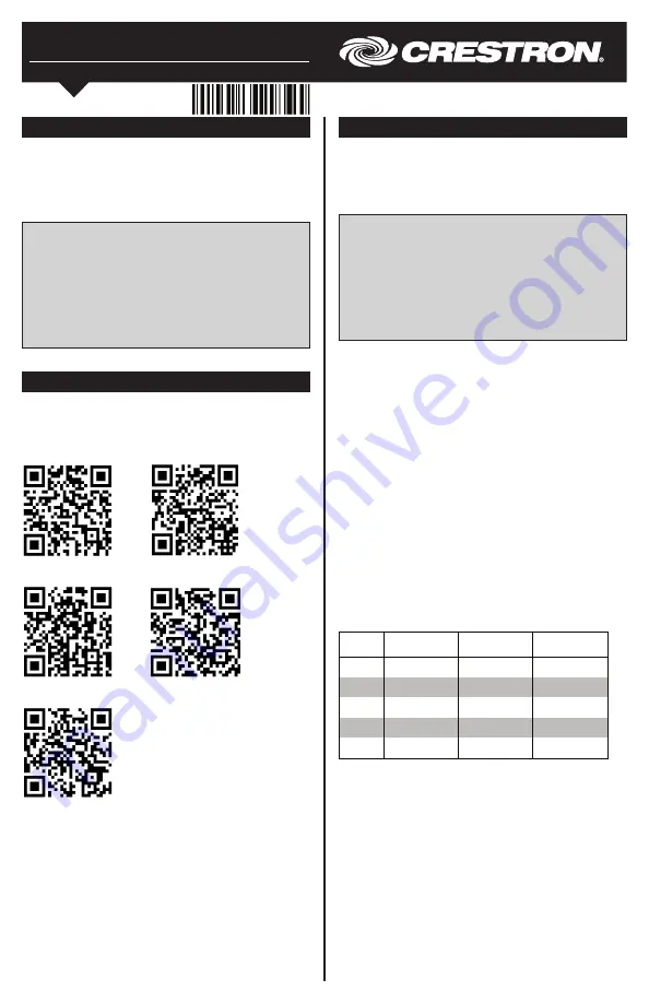 Crestron C3COM-3 Installation Manual Download Page 1