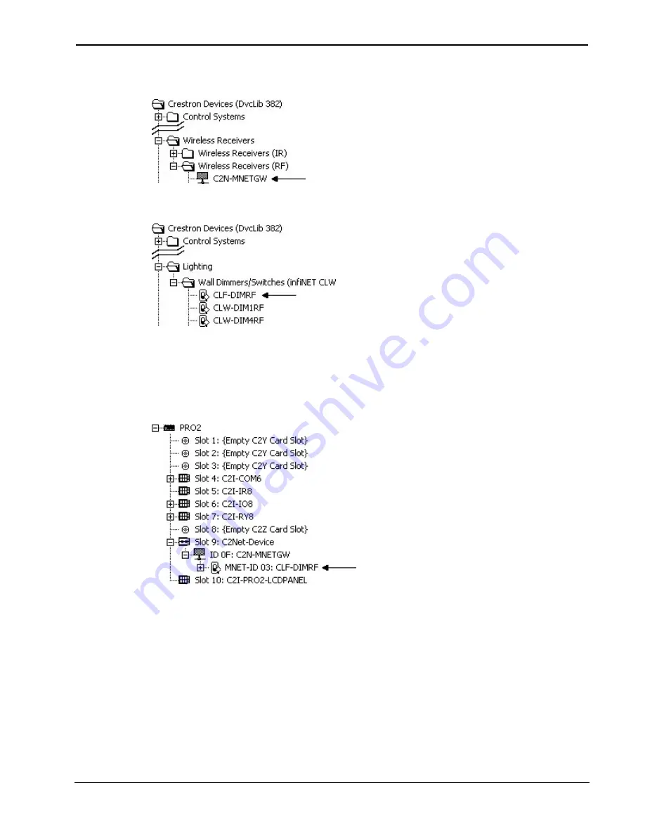 Crestron CLF-DIMRFB Operation Manual Download Page 14