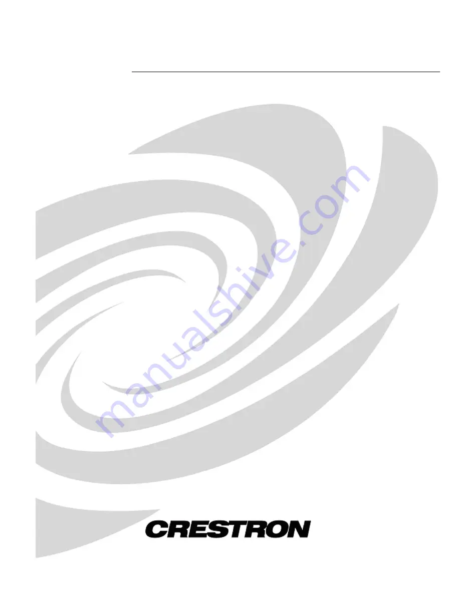 Crestron CNX-DVP4 Operation Manual Download Page 1