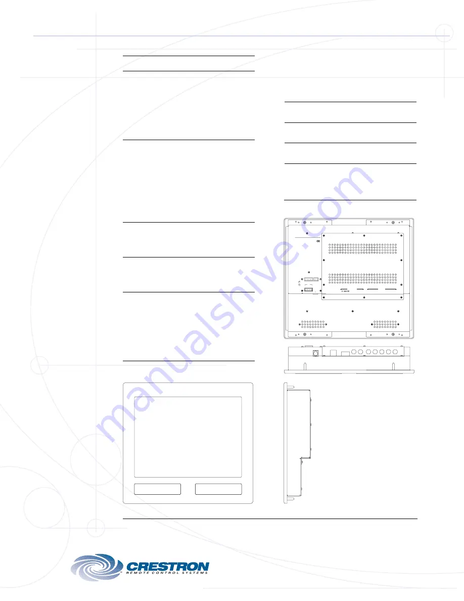 Crestron Crestron Isys TPS 6000L Скачать руководство пользователя страница 2