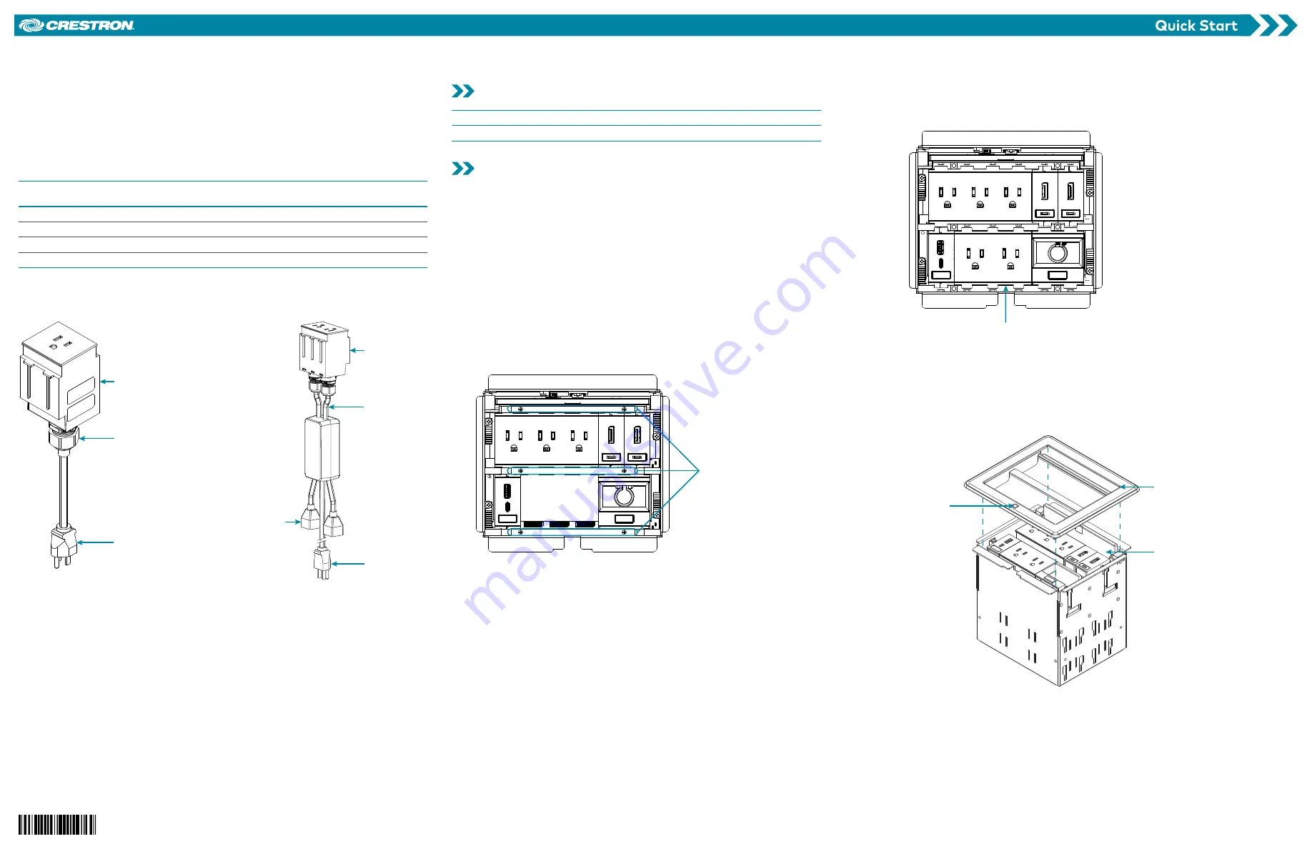 Crestron FT2A-PWR US Series Quick Start Download Page 1