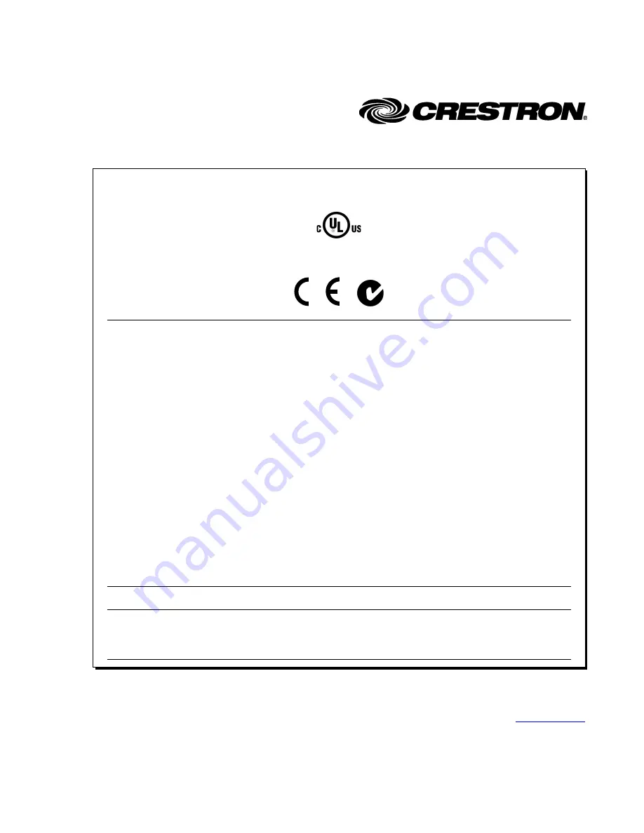 Crestron GLS-EM-MCU Скачать руководство пользователя страница 2