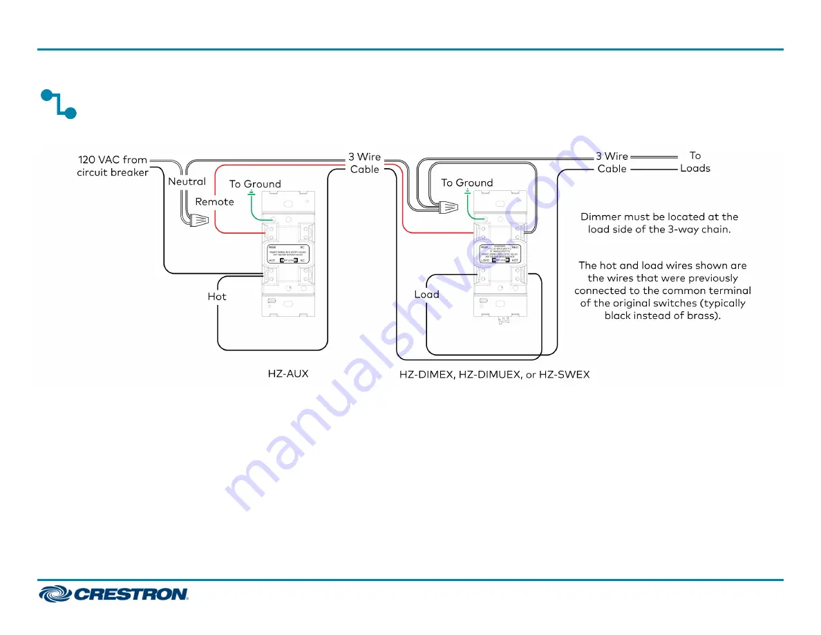 Crestron Horizon HZ-AUX Quick Start Manual Download Page 4