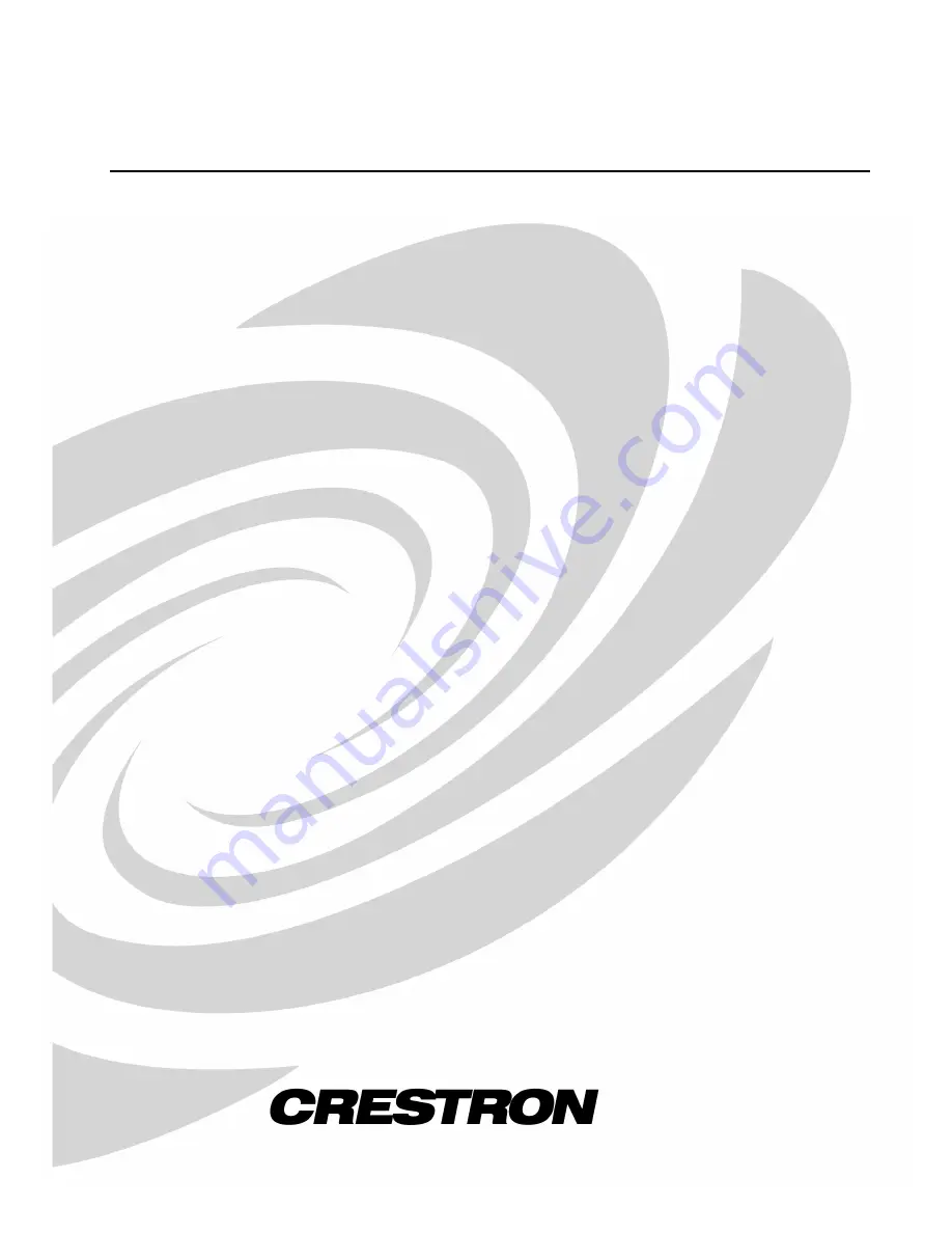 Crestron Isys TPS-4500LV Operation Manual Download Page 1