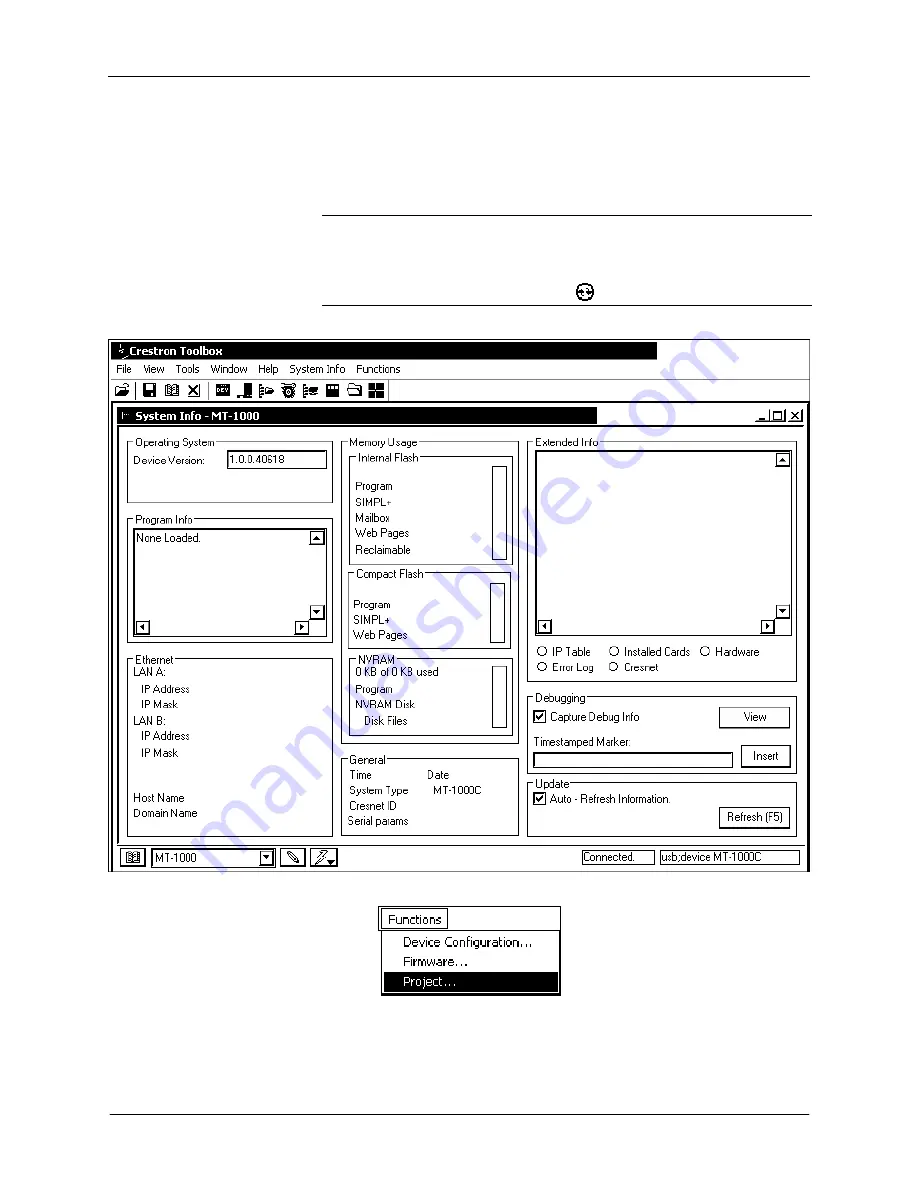 Crestron MiniTouch MT-1000C Programming Manual Download Page 28