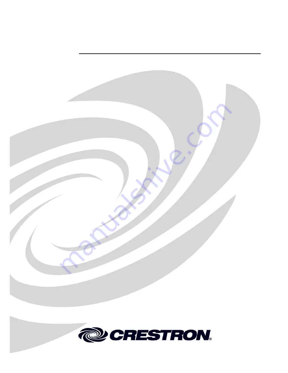 Crestron MP2 Operation Manual Download Page 1