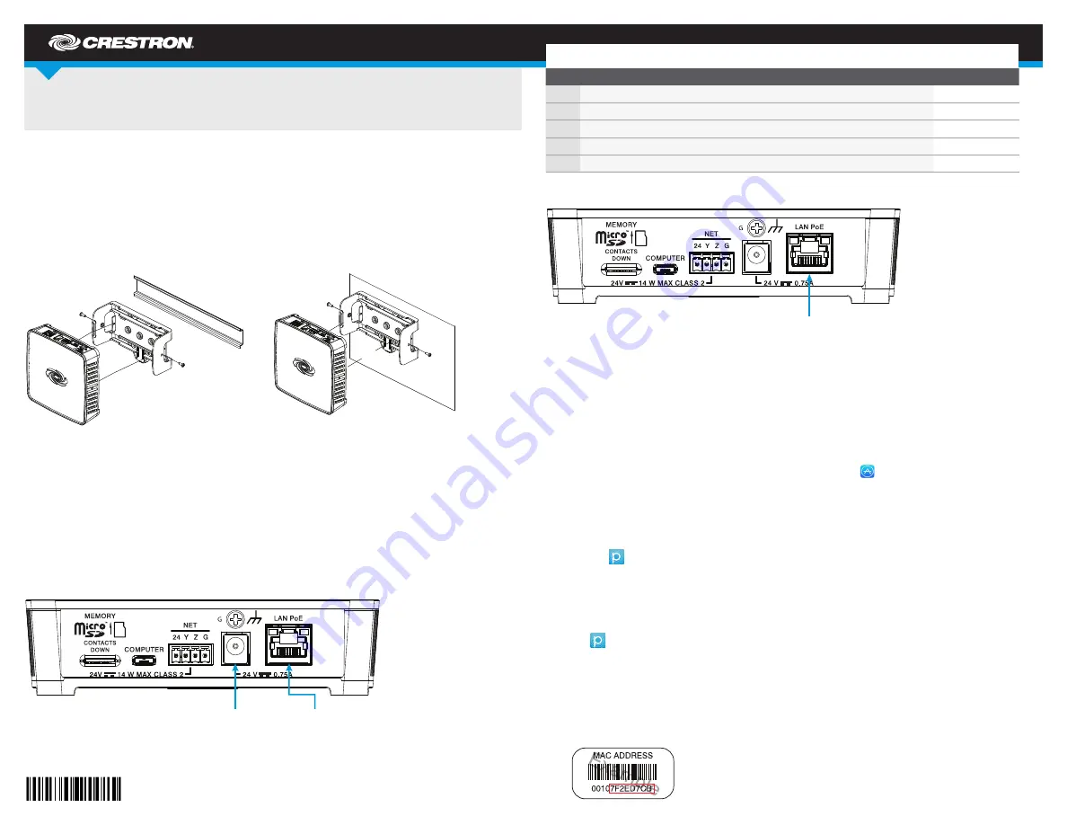 Crestron PYNG-HUB Do Manual Download Page 1