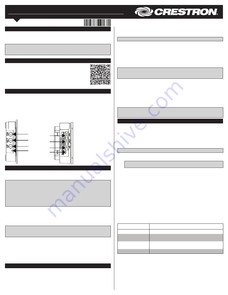 Crestron QMT CSM-QMTDC Series Programming Manual Download Page 1