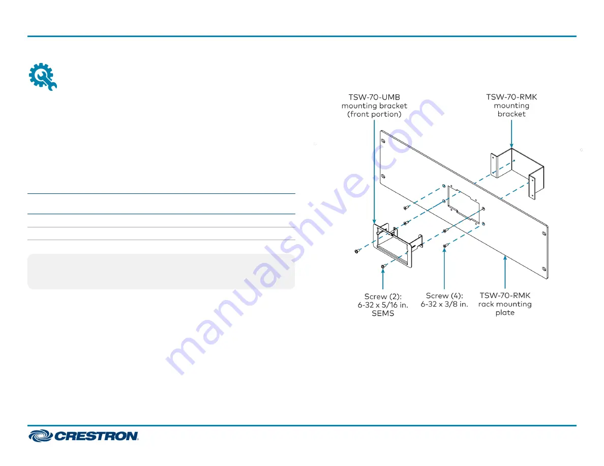 Crestron TSW-70-RMB Series Quick Start Manual Download Page 4