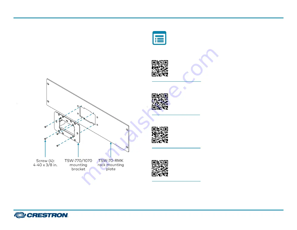 Crestron TSW-70-RMB Series Скачать руководство пользователя страница 5