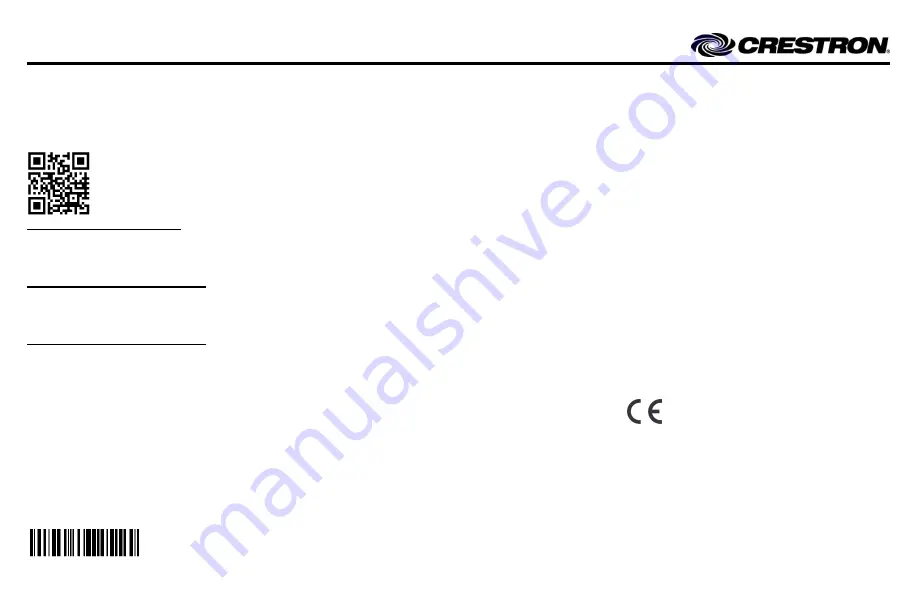 Crestron ULTIMATE IC8-AW-W-T-EACH Getting Started Download Page 1