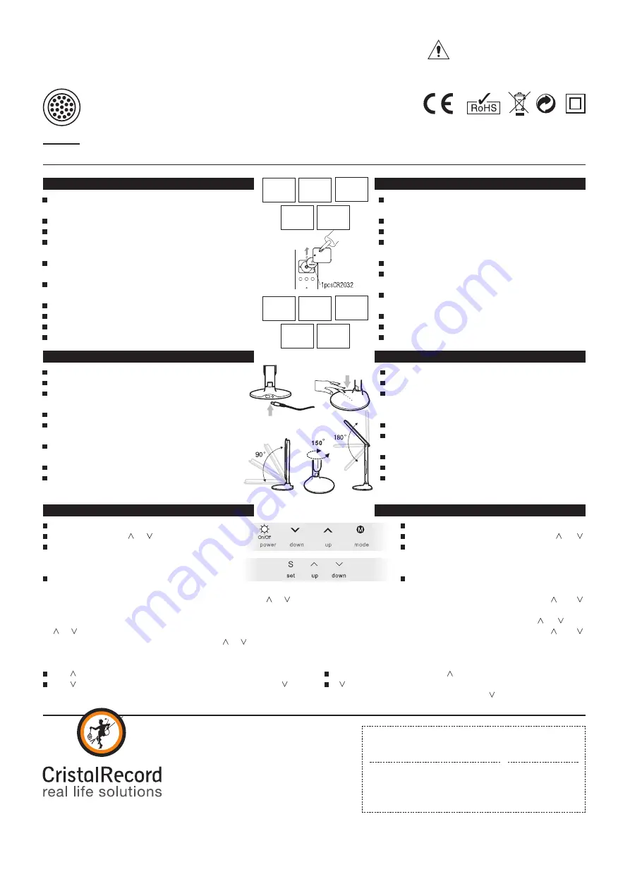 CristalRecord Flexo STAR LED Quick Start Manual Download Page 1