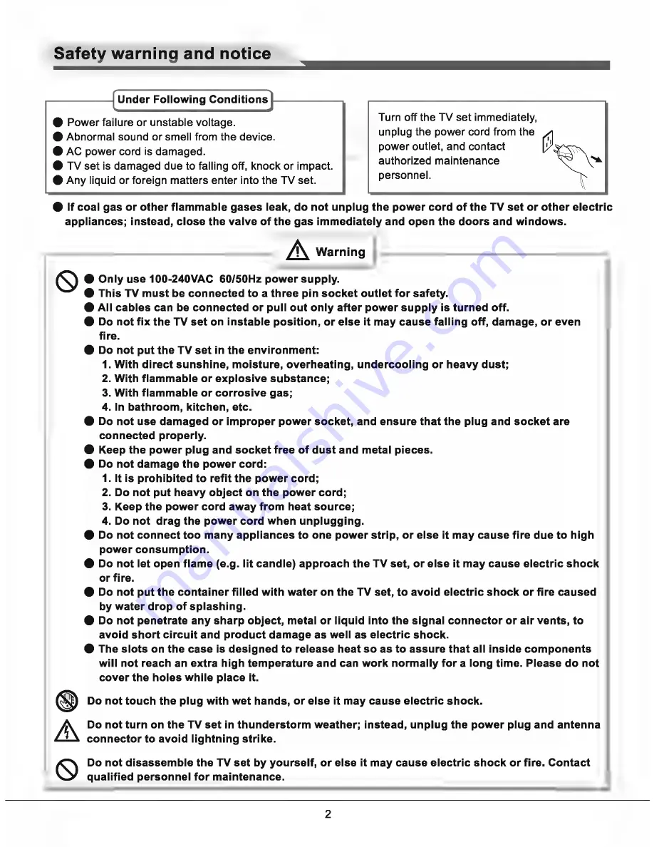 CRISTOR AB-LED32L32D 3D User Manual Download Page 3