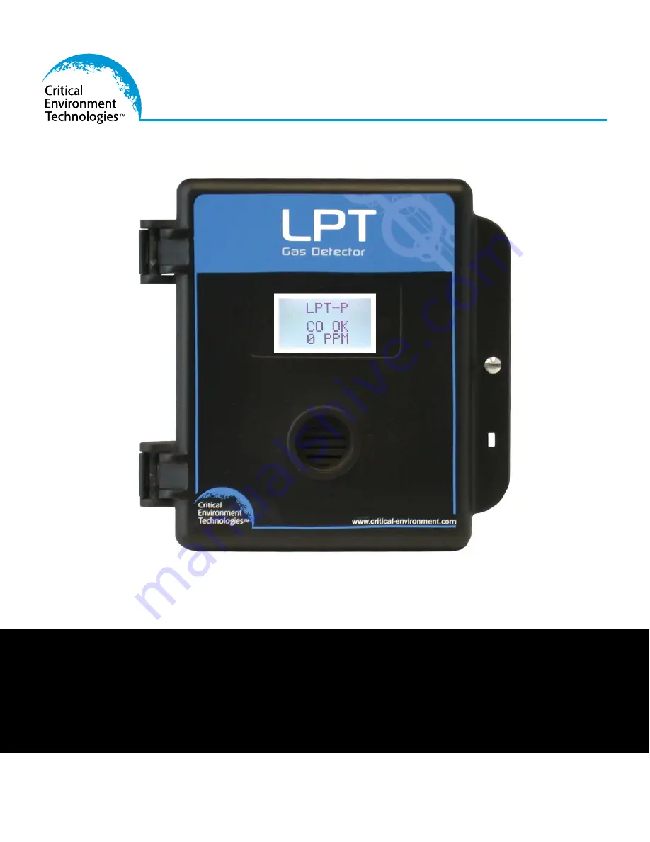 Critical Environment Technologies LPT-P Operation Manual Download Page 1