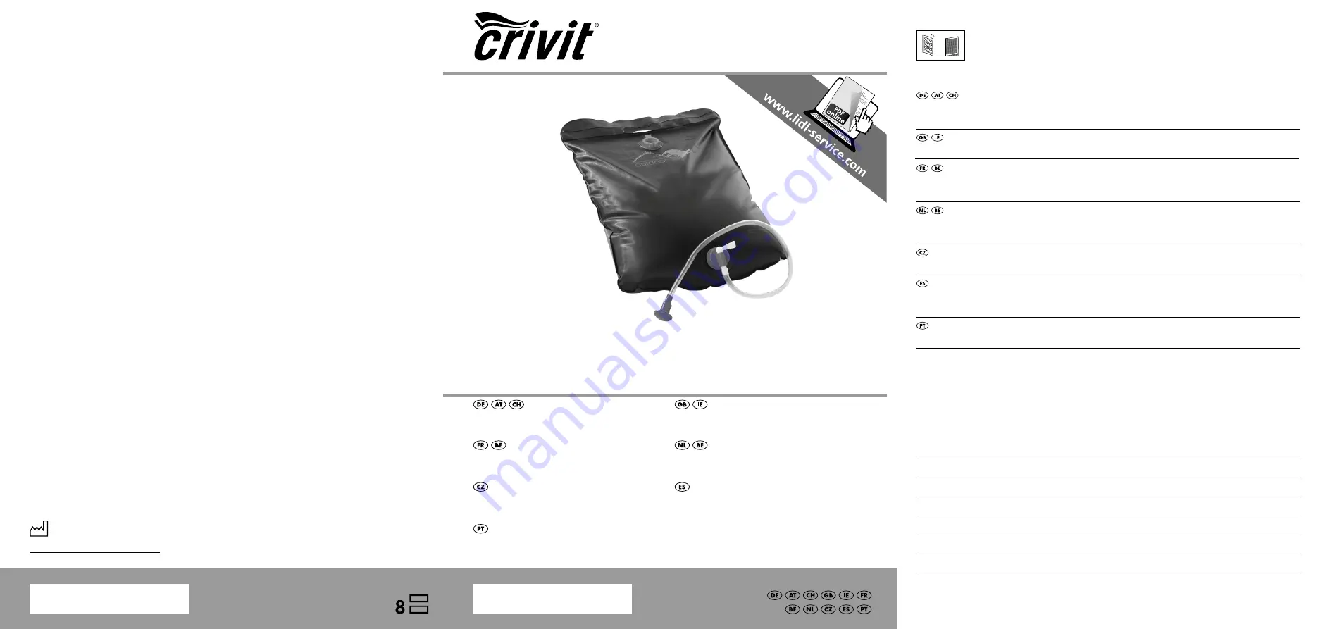 Crivit 297020 Instructions For Use Manual Download Page 1