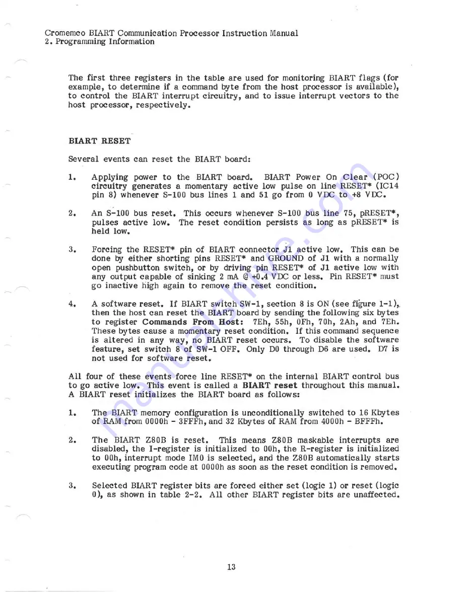 Cromemco BIART Instruction Manual Download Page 19