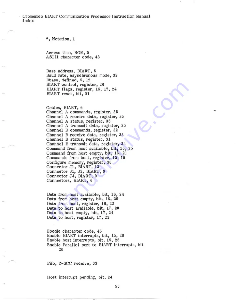 Cromemco BIART Instruction Manual Download Page 61